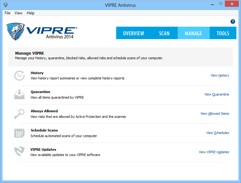 VIPRE Antivirus Yönetim Paneli